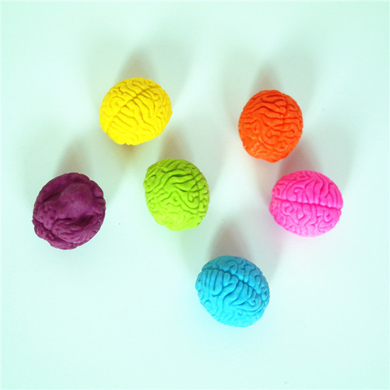 Fun Express Rubber Brain-Shaped Erasers Prizes & Favors 24 Count Halloween Trick-or-Treating School or Classroom Great for Themed Birthday Parties